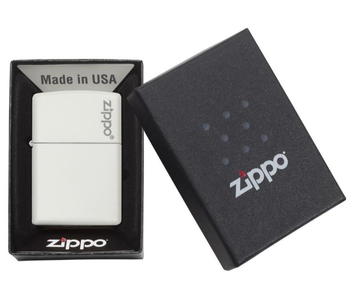 Zippo 214ZL-720060737  Zippo Logo Lighter White - Zoom Image 3