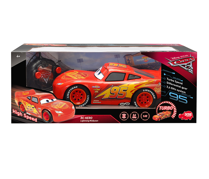 Dickie 203088001038 RC Cars 3 Lightning McQueen Hero - Red - Zoom Image 2