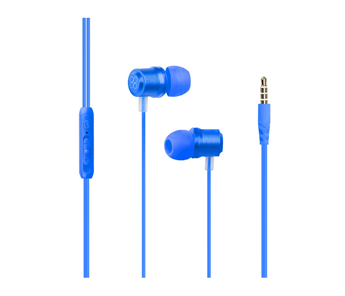 Promate Travi Dynamic In-Ear Stereo Earphones with In-Line Microphone - Blue - Zoom Image 7