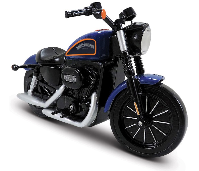 Maisto Tech 81632 Remote Control 6 inch HD Cycle Sounds Sportster Iron 883 with Batteries Blue and Black - Zoom Image