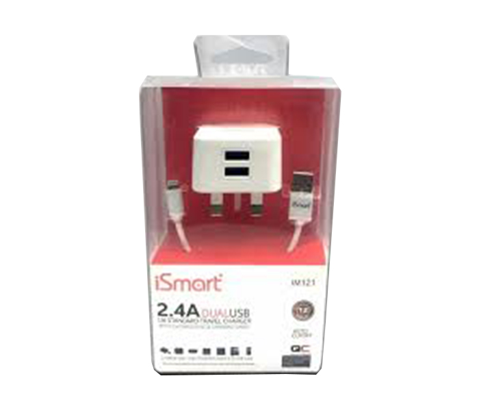 2.4A Dual USB Smart Home Charger IM122 - White - Zoom Image