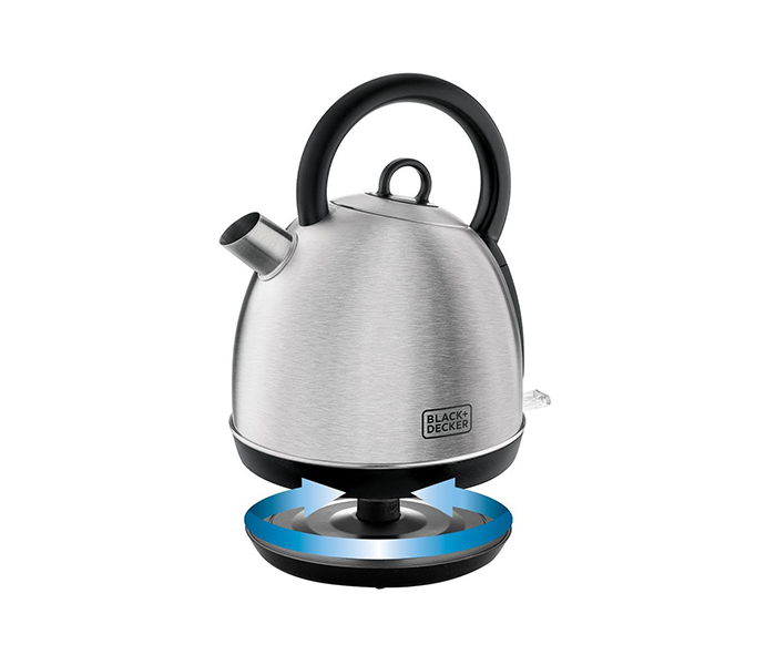 Black and Decker DK40-B5 1.7 Litre Stainless Steel Dome Electric Kettle - Silver - Zoom Image 1