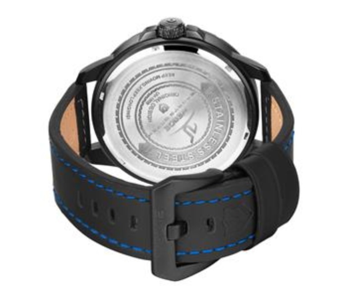 Weide UV 1608LB Mens Analog and Complete Calendar Watch Black and Blue - Zoom Image 3