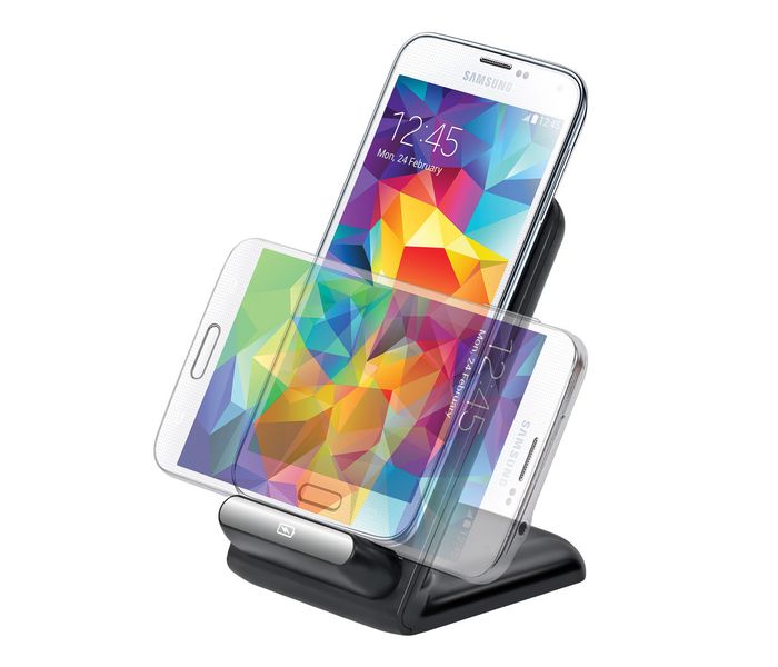 Promate AuraDock Universal Wireless Charger Pad Stand for Qi Enabled Phones, Black - Zoom Image 2