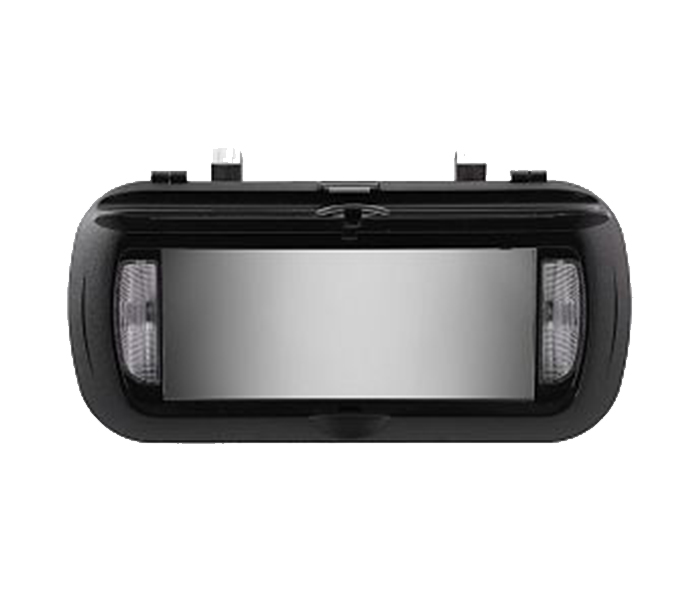 Car Visor Inner Mirror with Automatic Lights, Black - Zoom Image 4