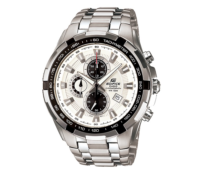 Casio Edifice EF-539D-7AVUDF Mens Analog Watch Silver and White - Zoom Image