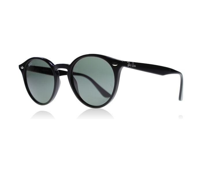 Ray-Ban RB21806017151 Round Black Frame & Grey Green Mirrored Sunglasses for Unisex - Zoom Image 2