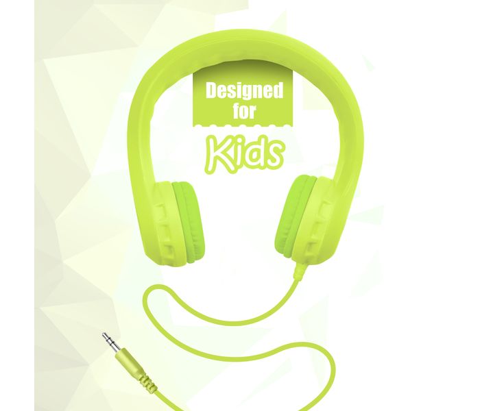 Promate Flexure Super Flexible Lightweight Kids-Safe Foam Headset, Green - Zoom Image 3