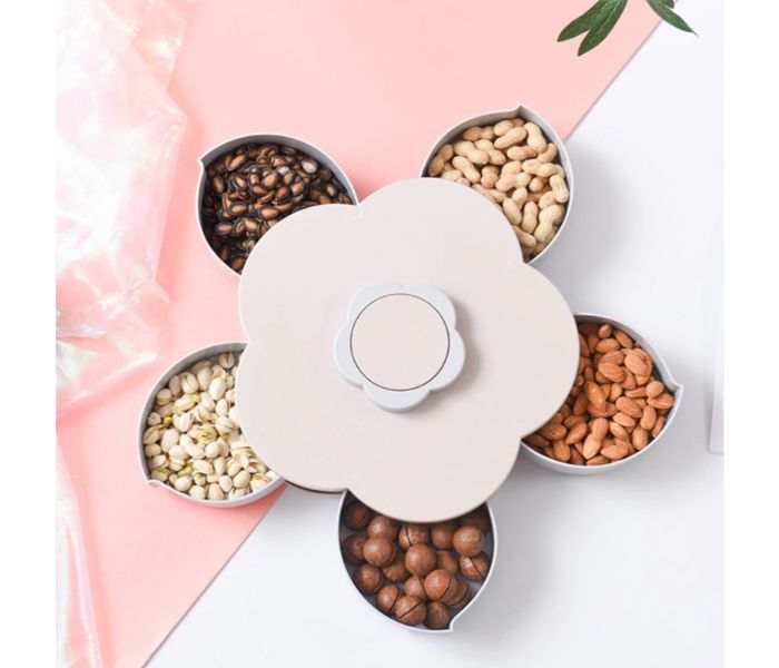 Flower Shape Candy Storage Box CAN989 White And Grey - Zoom Image 2