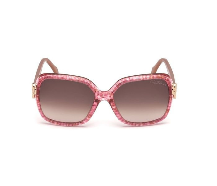 Roberto Cavalli 1016 74F Oversized Pink Python Frame & Brown Gradient Mirrored Sunglasses for Women - Zoom Image 2