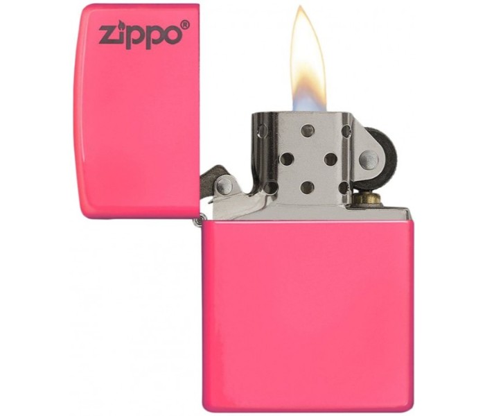 Zippo 28886ZL Neon Logo Lighter Pink - Zoom Image 1