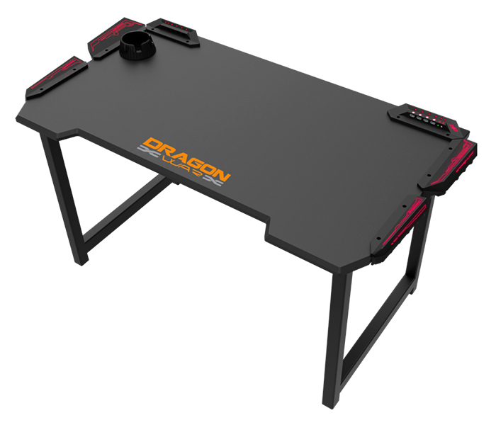 Dragon War GT-005 LED Gaming Desk - Black - Zoom Image 5