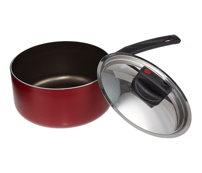 Prestige PR22097 18CM Aluminium Safecook with Nonstick Saucepan - Red - Zoom Image 1