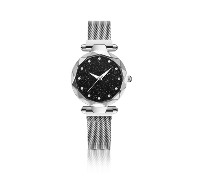 FLLi Star Sky Magnetic Mesh Strap Watch - Silver - Zoom Image