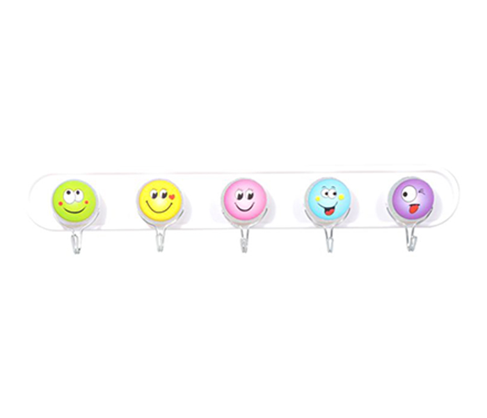 Delcasa DC1362 5 Pieces Emoji Shaped Sticky Hook Set   - Zoom Image