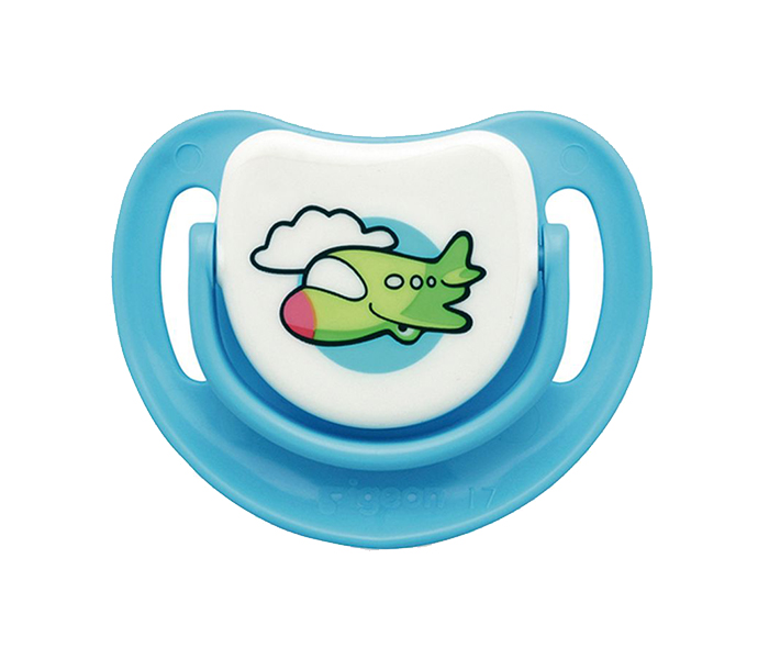 Pigeon N11583496A Step-2 Aeroplane Silicon Pacifier - Blue & White - Zoom Image