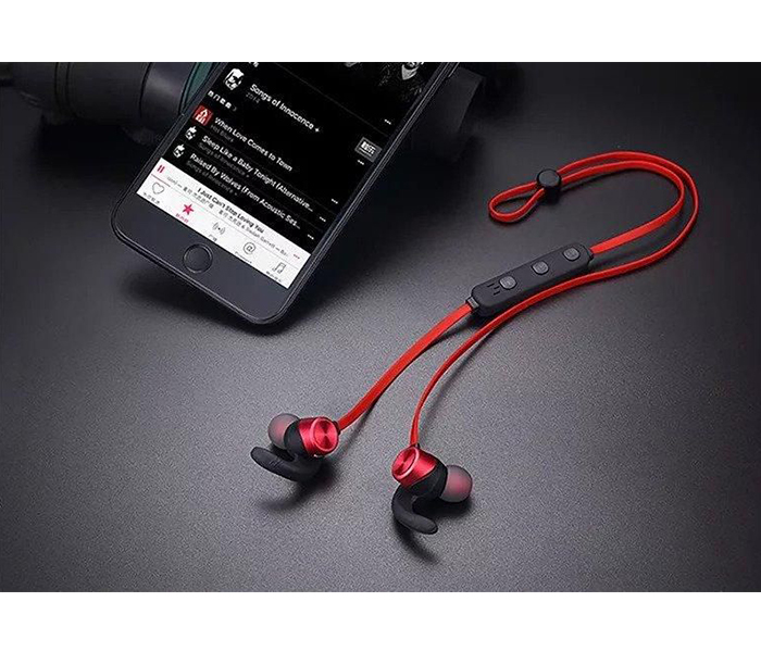 Wopow Bluetooth In-Ear Earphones - Red - Zoom Image 1