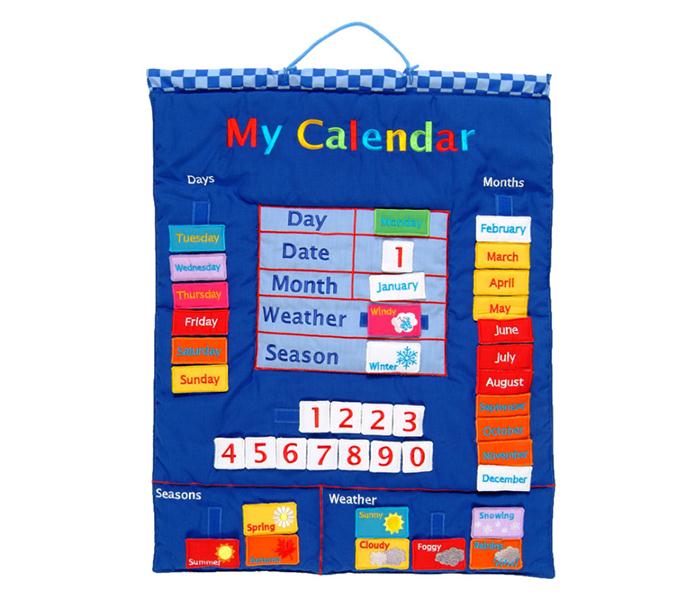 Fiesta Crafts W-0124 My Calendar Wall Hanging Blue - Zoom Image 1