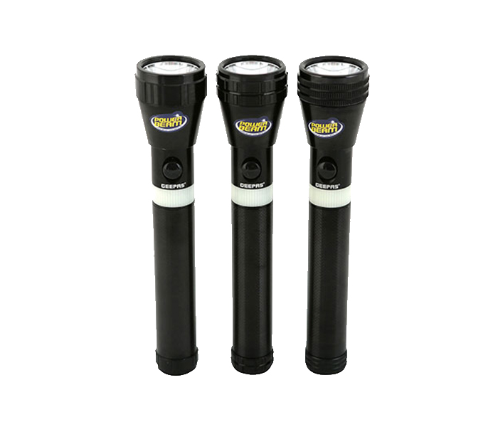 Geepas Torch GFL4623 3-in-1 211MM Rechargeable Flashlight Family Pack - Black - Zoom Image 2