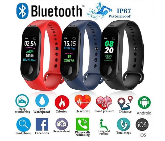 Waterproof Smart Sports Bracelet Fitness Band M6+ Multicolor - Zoom Image 12