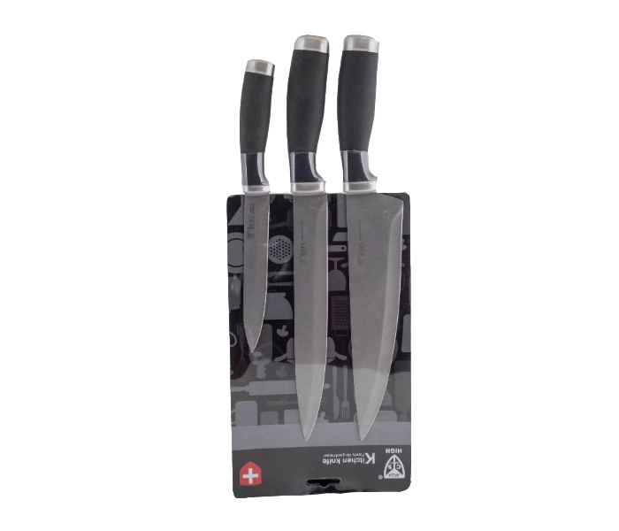 DND DD14716 Knife Set 3 Pieces Black and Silver - Zoom Image