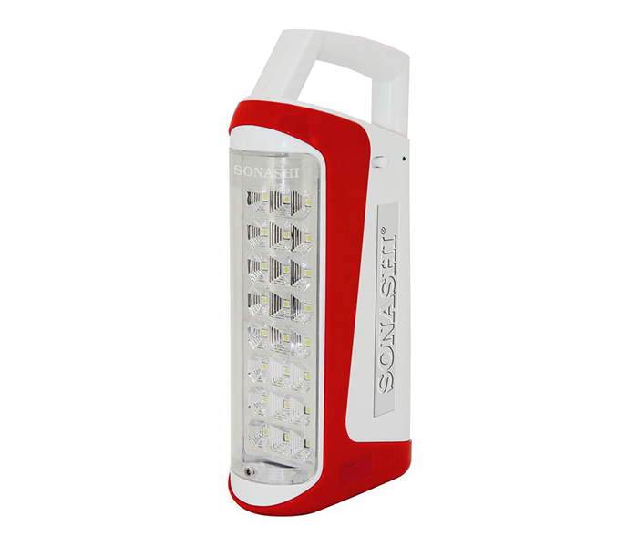 Sonashi SEL-697SP 24 Piece Rechargeable LED Lantern with Solar Panel & Mobile Charging Function - Red - Zoom Image 4