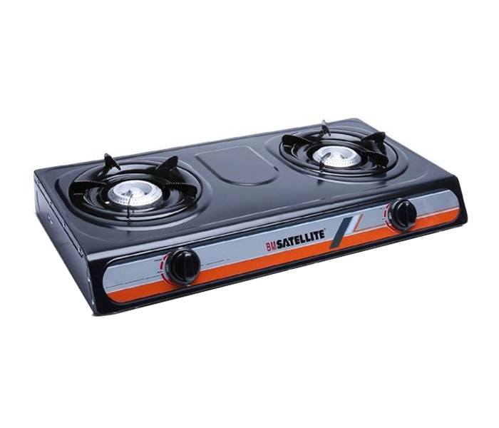 BM Satellite NS-201 Two Burner Gas Stove with Teflon Body - Black - Zoom Image 1