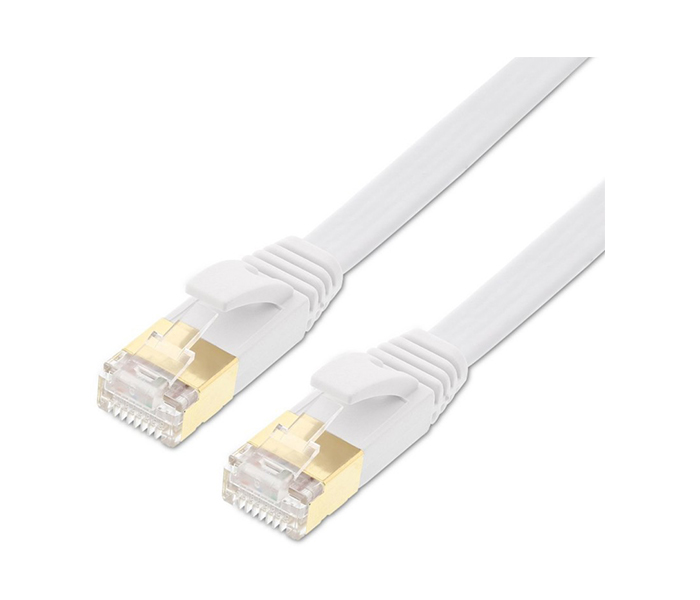 Trands TR-CA7178 CAT 7 RJ45 Male to Male Networking Flat Cable - White - Zoom Image 5