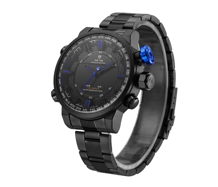 Weide WH-6402MB Analog and LED Digital Watch Black and Blue - Zoom Image 3