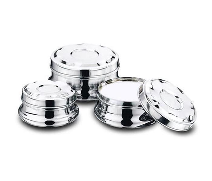 Royalford RF7453 Stainless Steel Diamond Lunch Set - Silver - Zoom Image