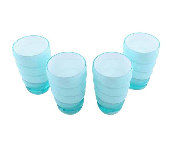 Royalford RF351-AG4 4 Piece Acrylic Spiral Glass Set - Blue - Zoom Image 2