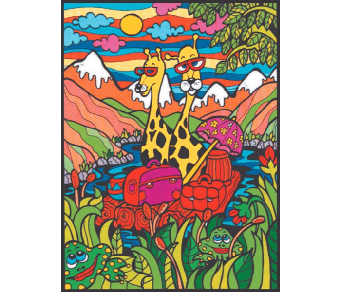 Color Velvet L39 Giraffe Drawing And Coloring System Multi Color - Zoom Image