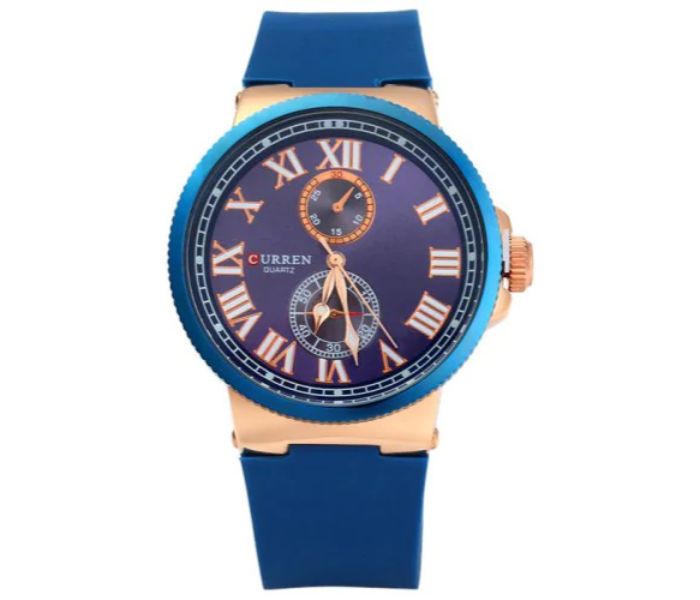 Curren 8160 Quartz Analog Watch For Men Blue - Zoom Image 2