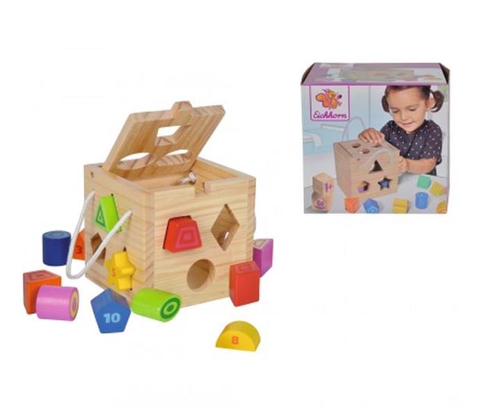 Simba 100002092 Eichhorn Shape Sorting Cube - 13 Pieces - Zoom Image 2