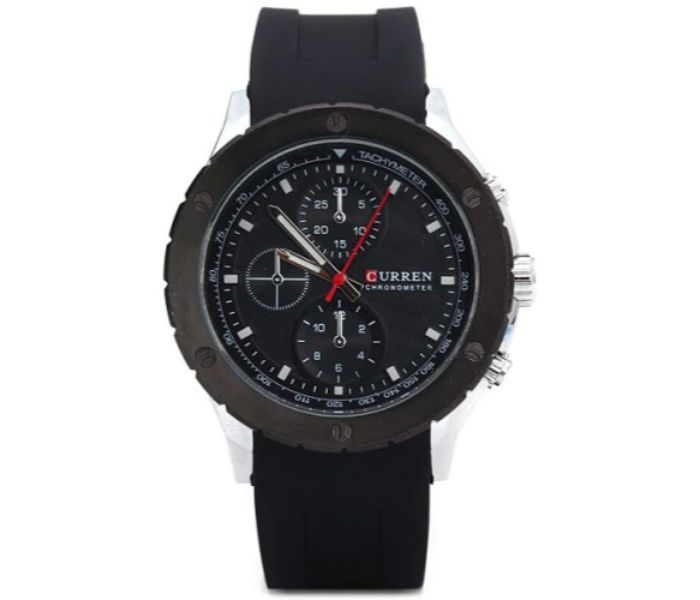 Curren 8165 Analog Quartz Watch For Men Black - Zoom Image 4