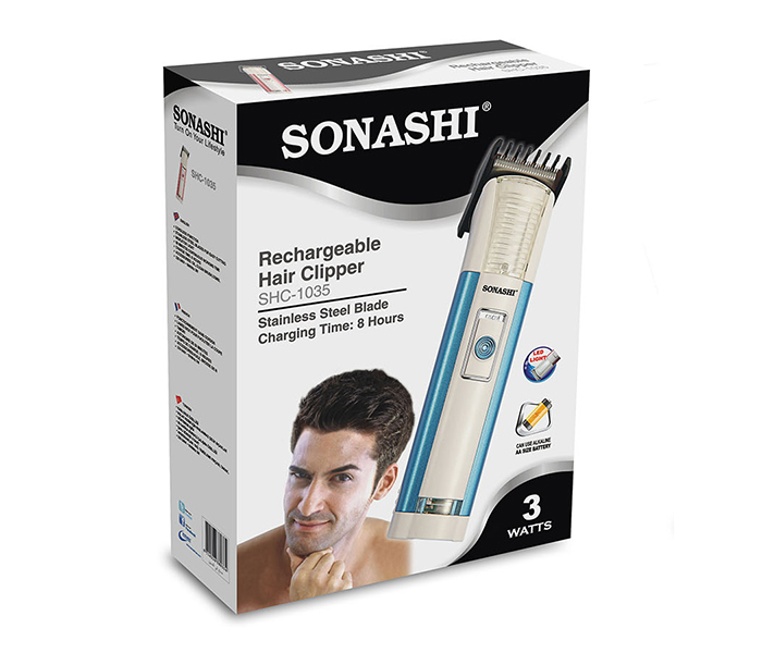 Sonashi SHC-1035 Rechargeable Hair Clipper, Blue - Zoom Image 3