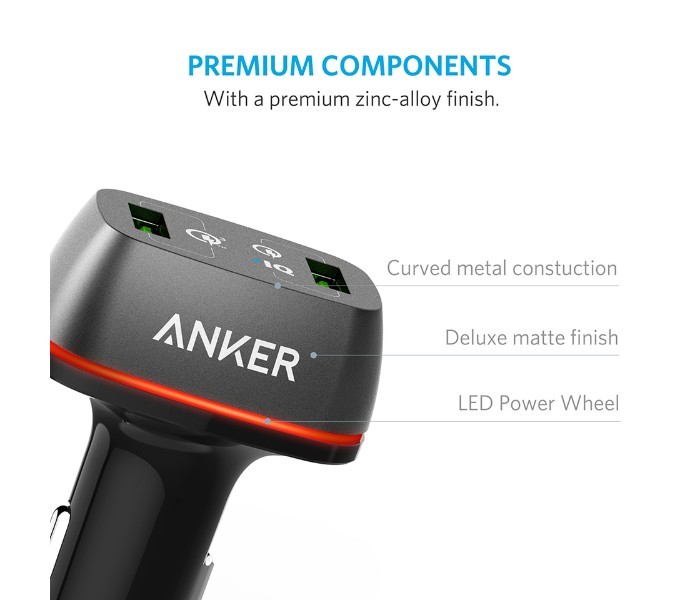 Anker A2224 PowerDrive Plus 2 Ports Car Charger Black - Zoom Image 3