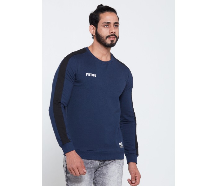 Petro OU10044 Striped Long Sleeve T- Shirt M-Blue - Zoom Image 2