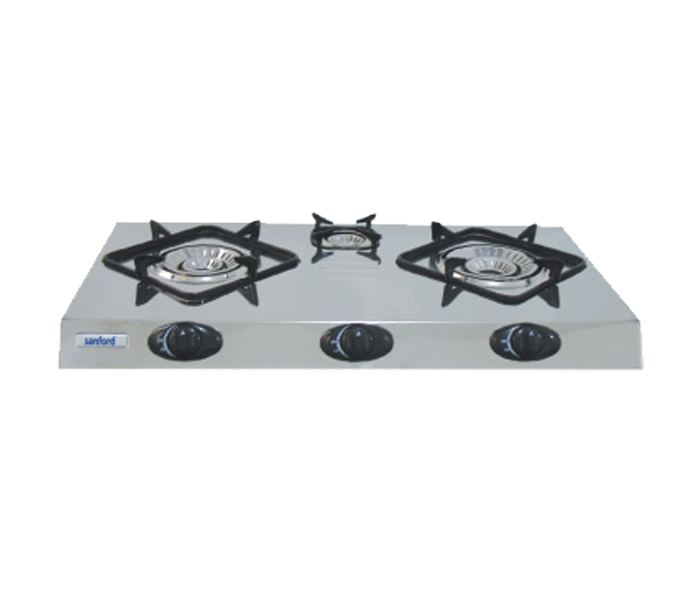 Sanford SF5311GC Stainless Steel Triple Burner Gas Stove - Zoom Image