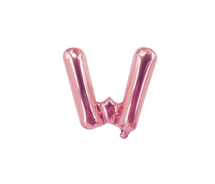 Party Time W-RG-803409 Letter W 16 Inch Foil Balloon Rose Gold - Zoom Image