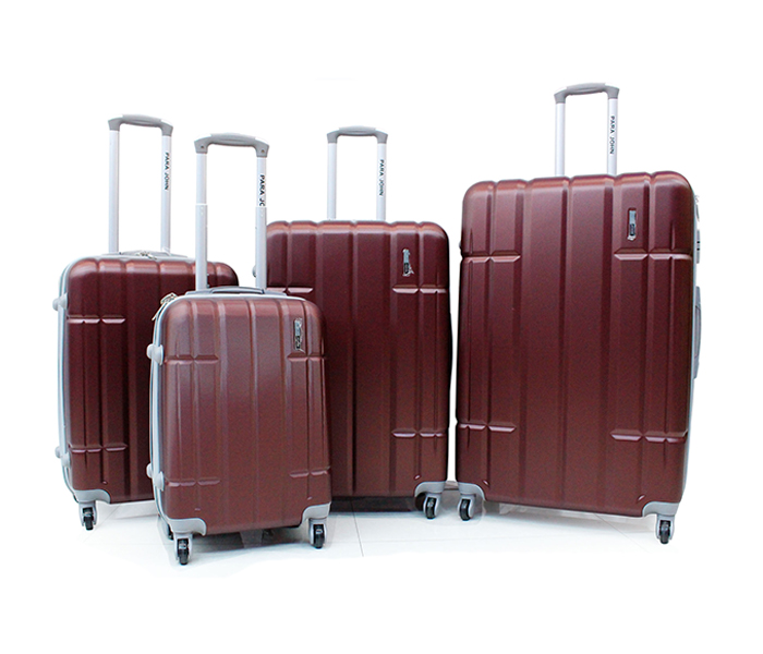 Para John PJTR4024DR ABS Trolley Bag Set of 4 Pieces - Dark Red - Zoom Image