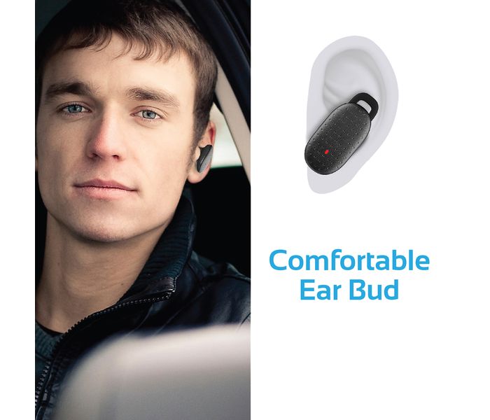 Promate Aria Mini Wireless Headset with Smart Magnetic Car Charging Dock, Black - Zoom Image 3