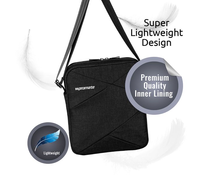 Promate Trench-S 9.7 inch Lightweight Design Tablets Shoulder Bag, Black - Zoom Image 4