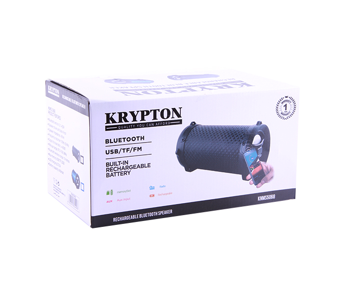 Krypton KNMS5068 Rechargeable Bluetooth Speaker with FM Radio, USB & TF Card - Zoom Image 3