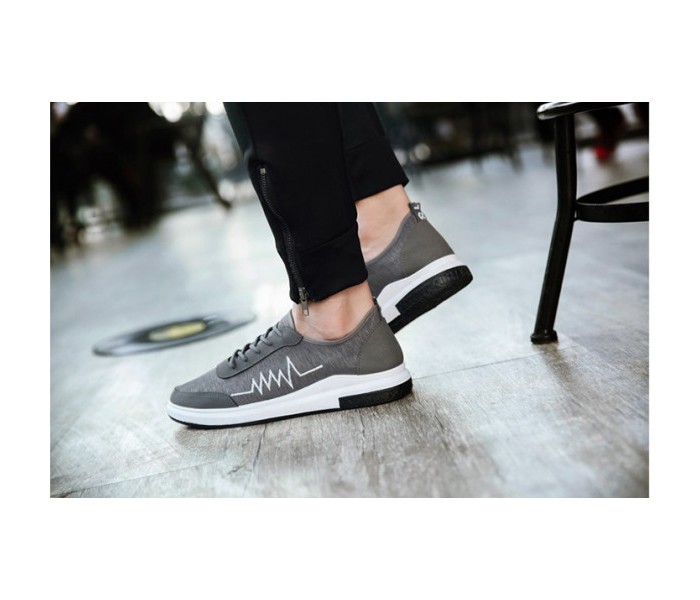 Canvas Mesh Air Walking Sneakers for Men EU43 CWSMG89 Grey - Zoom Image 2