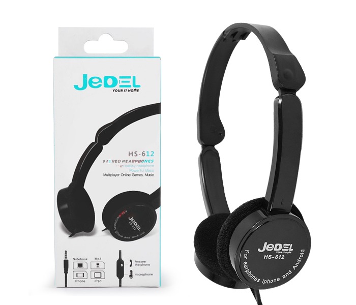 Jedel HS-612 Your it Home Headset - Black - Zoom Image 1