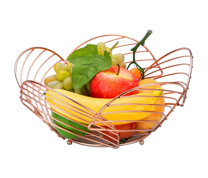 Royalford RF9441 Stainless Steel Fruit Basket - Rose Gold - Zoom Image