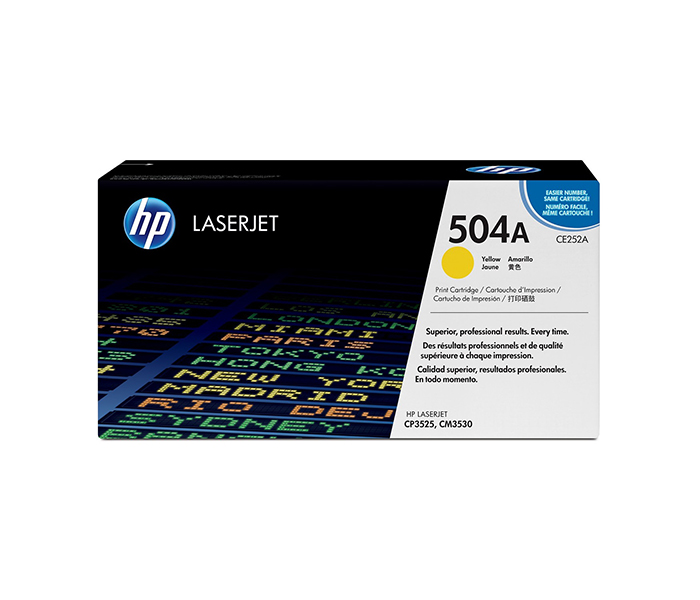 HP 504A Original LaserJet Toner Cartridge - Yellow (CE252A) - Zoom Image