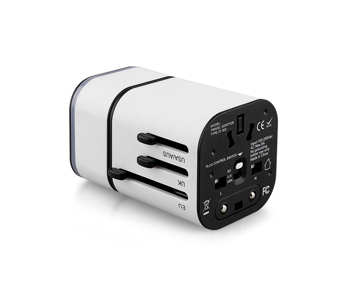 Trands TR-AD8484 Universal Travel Adapter - White - Zoom Image 1