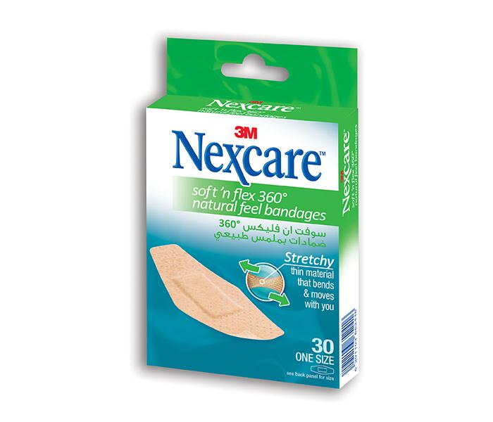 3M Nexcare Sf-30D Soft 'N' Flex Natural Feel Bandages - 30 Piece - Zoom Image